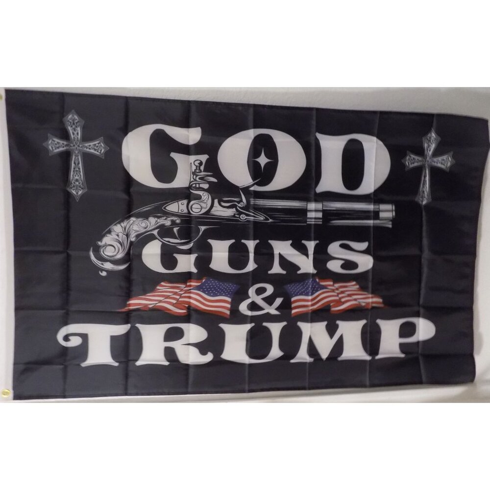 God Guns and Trump Flag - 3 x 5 Feet Political Flags